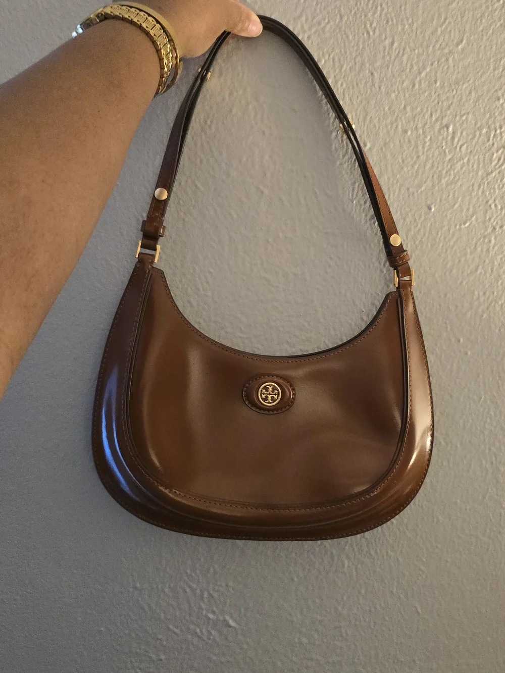 Tory Burch Brown Leather Shoulder Bag